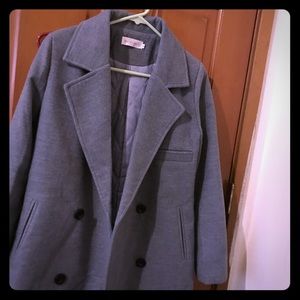 Gray Wool Pea Coat